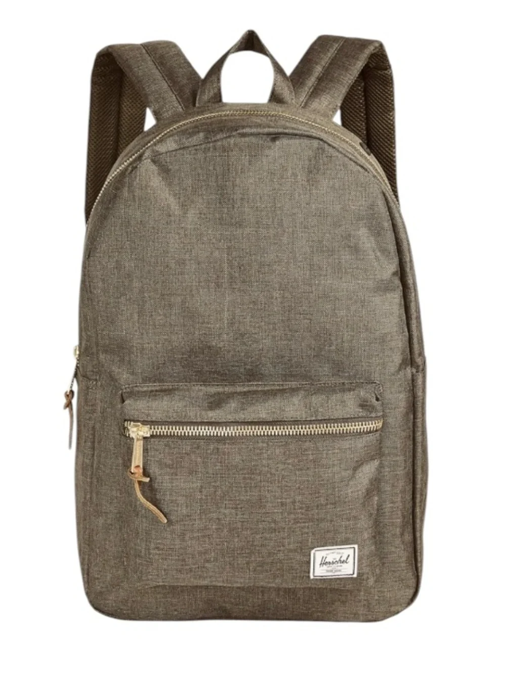 Herschel Supply Company  Unisex Brown Backpack with Antique Gold Zipper